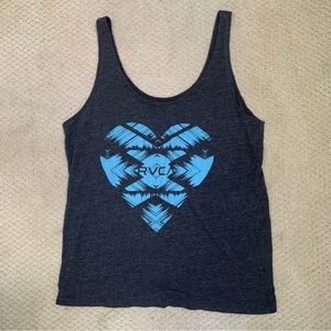 RVCA Black and Blue Tank Top